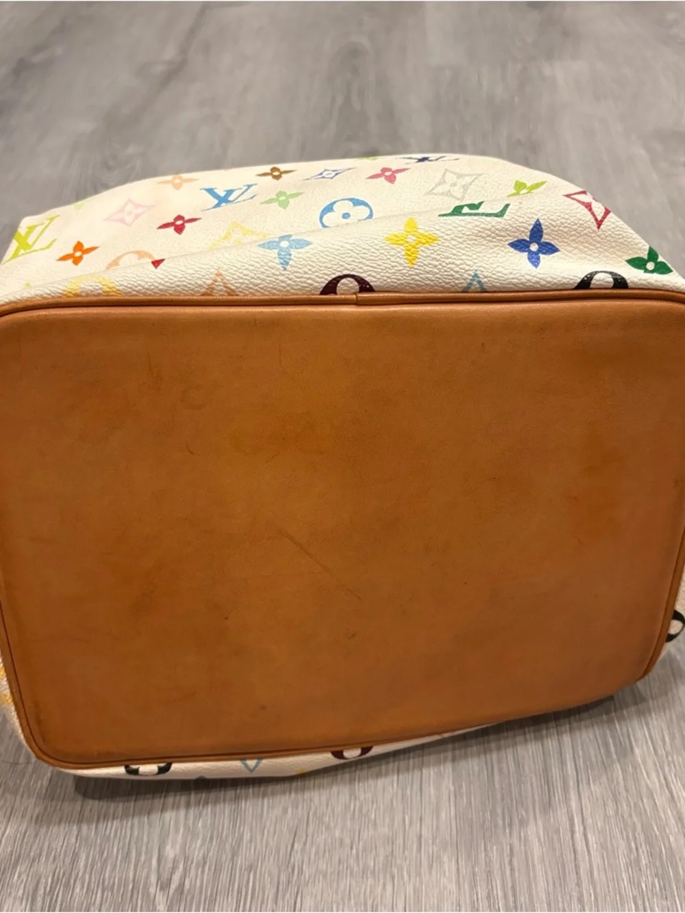 Louis Vuitton x Takashi Murakami White Multicolore Canvas Petit Noé - Picture 12 of 16